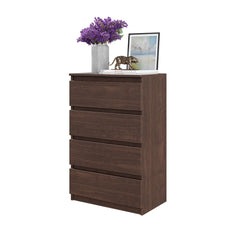 GABRIEL - Kommode / Sideboard mit 4 Schubladen - Wenge H92cm B60cm T33cm