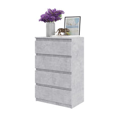 GABRIEL - Kommode / Sideboard mit 4 Schubladen - Beton-Optik H92cm B60cm T33cm