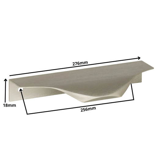 Edge Grip Rundprofil-Griff 256mm (276mm Gesamtlänge) - Gebürsteter Edelstahl – Furnica