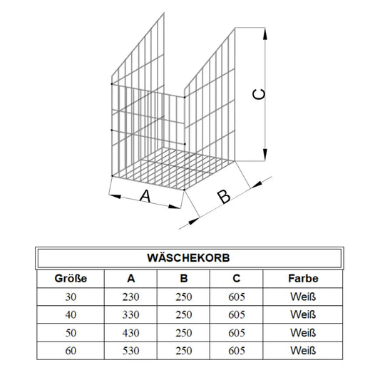 Faltbarer Wäschekorb 50cm - Anthrazit – Furnica