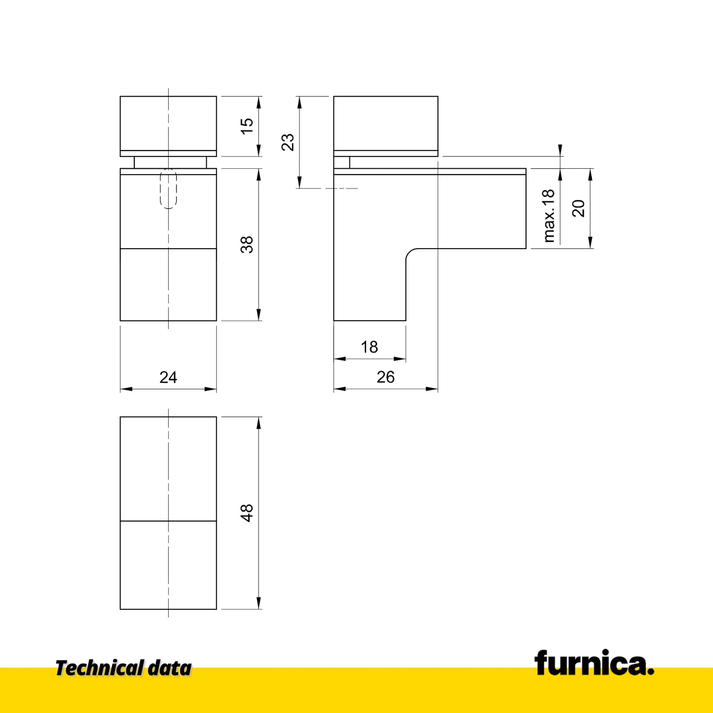 Glas- und Tellerhalter L-Form I - Satin – Furnica