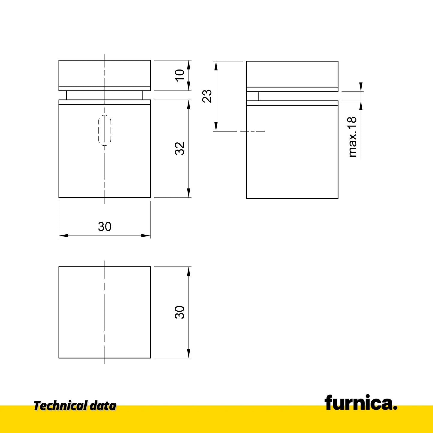 Glas- und Tellerhalter Rechteckig - Edelstahl – Furnica
