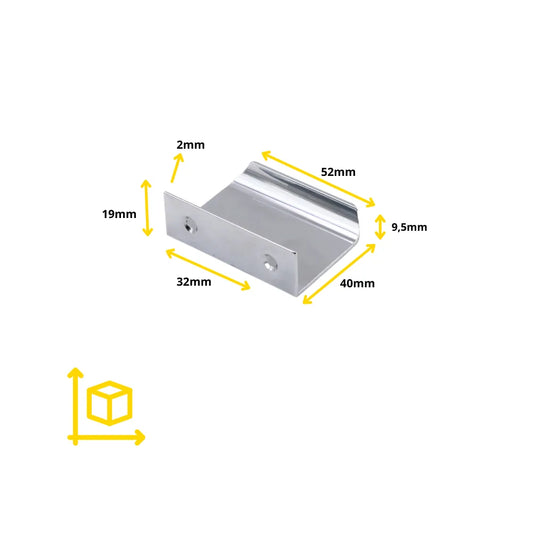 Griffleiste Kantengriff 32mm (52mm Gesamtlänge) - Elektropoler – Furnica