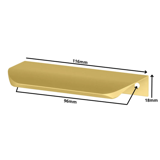 Griffleiste Kantengriff Rund 96mm (116mm Gesamtlänge) - Gold – Furnica