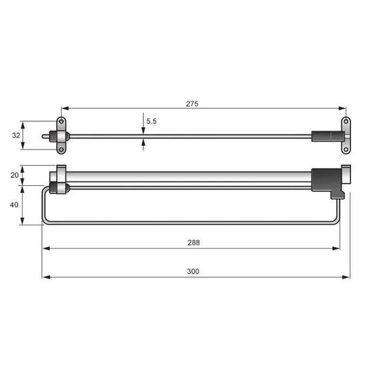Kleiderstange Ausziehbar - 300mm – Furnica