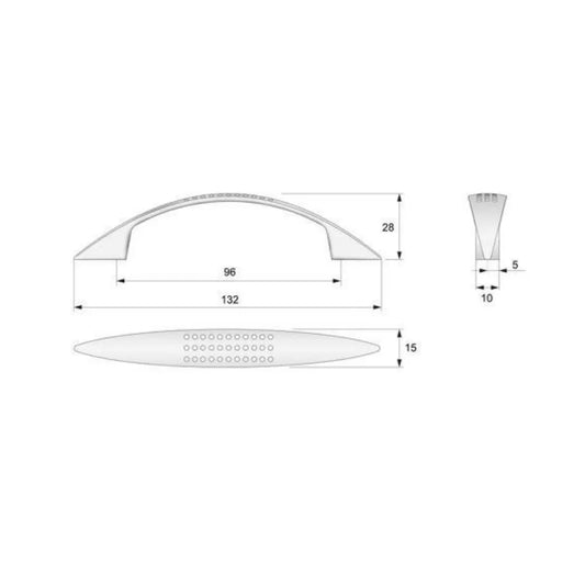 Möbelgriff 96mm UZ01 - Satin – Furnica