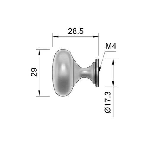 Möbelknopf, Chrome – Furnica