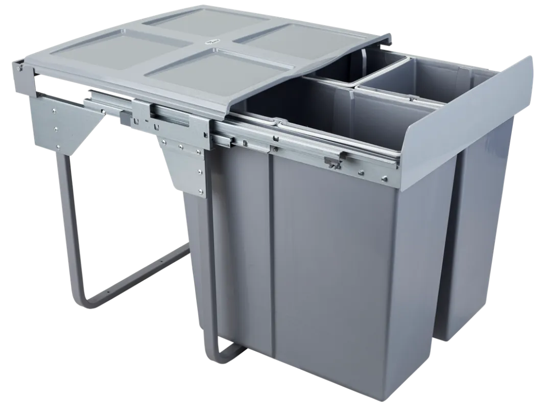 Mülleimer Mülltrennung - 34L+2x17L - 60cm Küchenschrank – Furnica