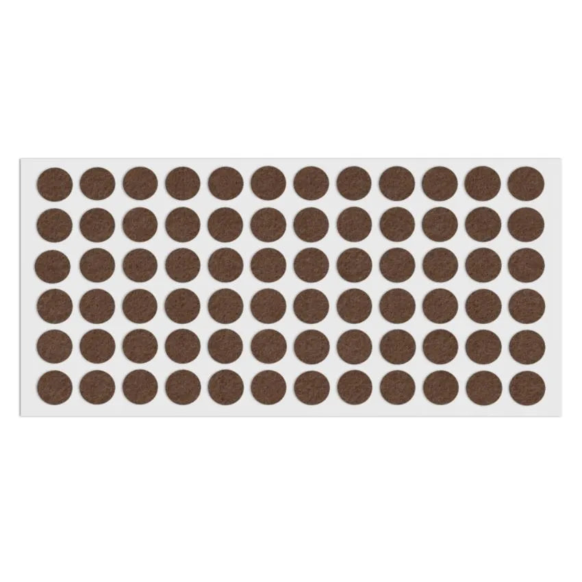Selbstklebendes Filzpad Ø15mm Braun – Furnica