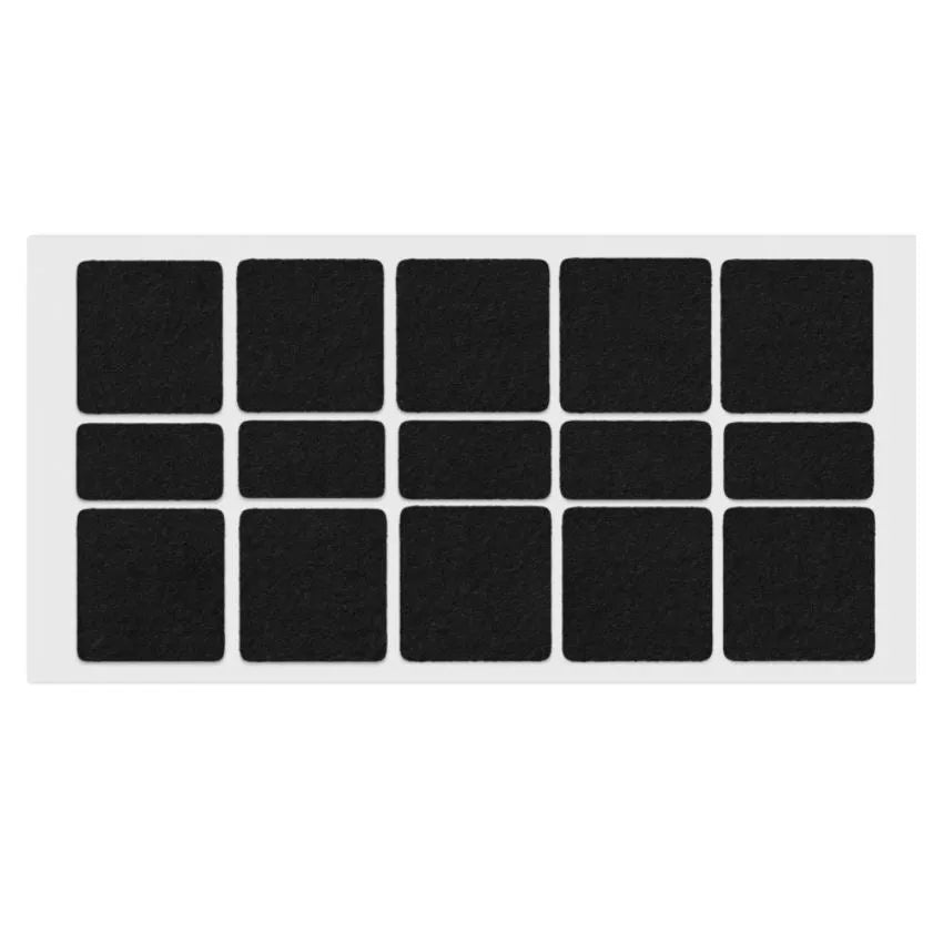 Selbstklebendes Filzpad 40x40mm/20x40mm Schwarz – Furnica