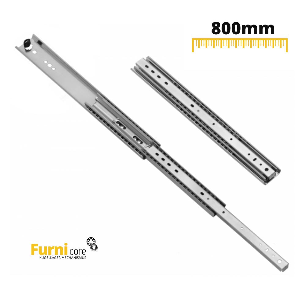 Schubladenschienen Vollauszug 800mm - H53 (1 Satz)