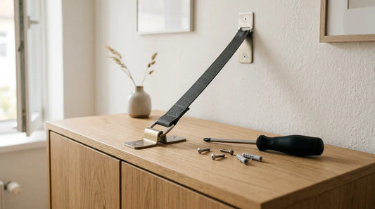 Möbel an der Wand sichern — Kippschutz montieren · Möbelzubehör – zdjęcie 1