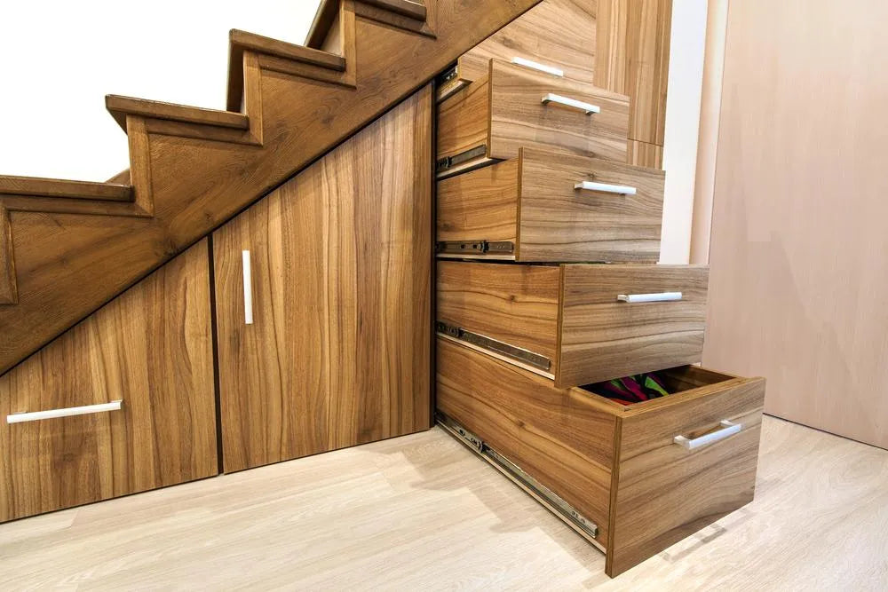 Schwerlast-Schubladenführungen - die beste Lösung für Schubladen unter der Treppe. · Möbelzubehör – zdjęcie 1