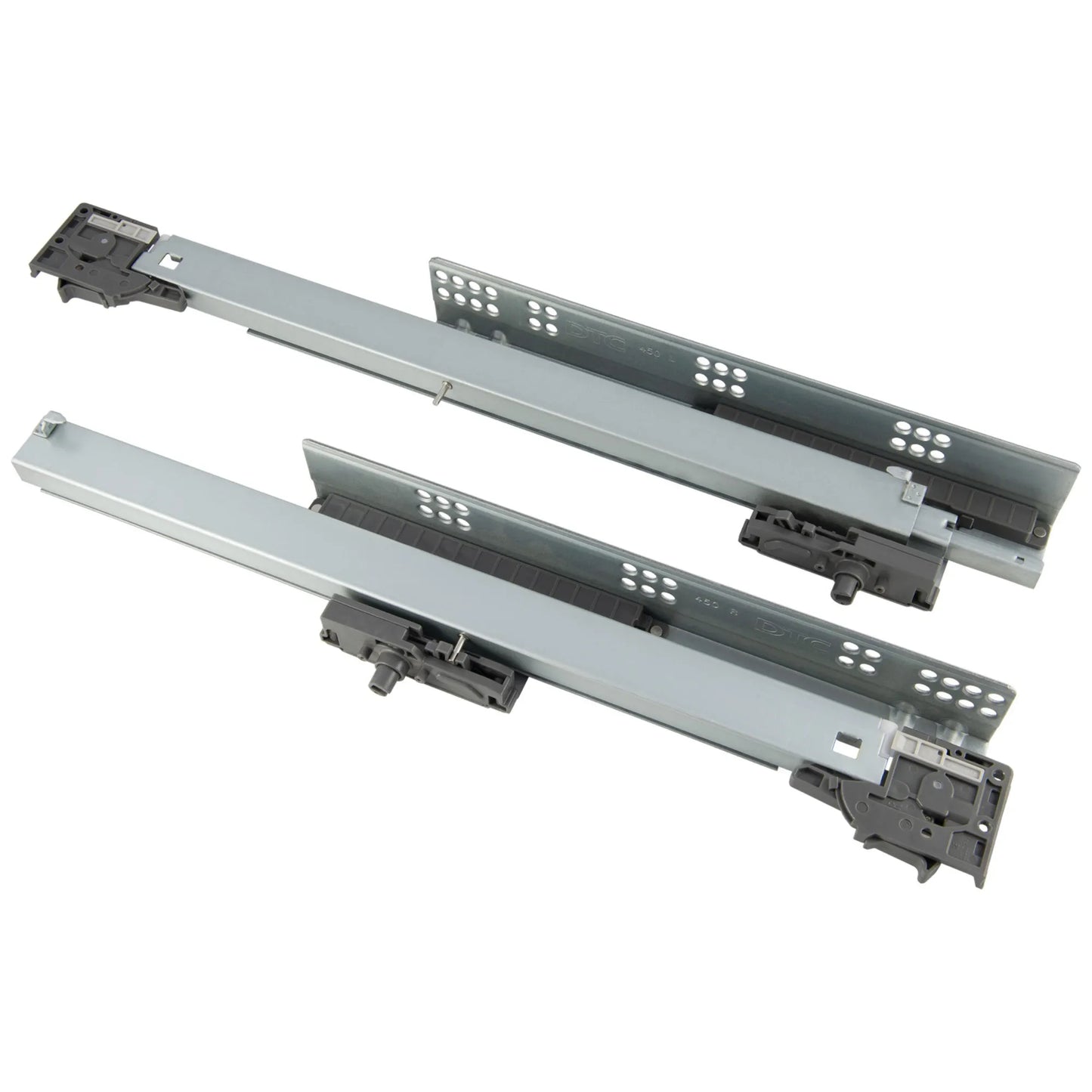 1 Satz Push-to-Open Unterflurführungen Schubladenschienen, Vollauszug 250mm - 600mm – Furnica