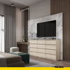 GABRIEL - Kommode / Sideboard mit 12 Schubladen (8+4) - Sonoma Eiche H92cm B180cm T33cm