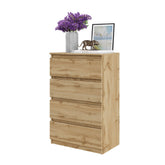 GABRIEL - Kommode / Sideboard mit 4 Schubladen - Wotan Eiche H92cm B60cm T33cm