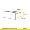 GABRIEL - Kommode / Sideboard mit 12 Schubladen (8+4) - Beton-Optik / Schwarz Gloss H92cm B180cm T33cm