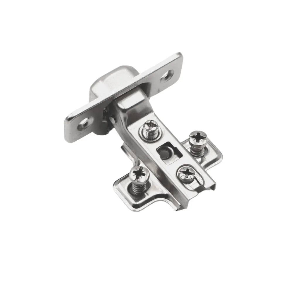 110° Scharnier Topfband, H0 Montageplatte mit EURO Schrauben, Mittelwandanschlag – Furnica