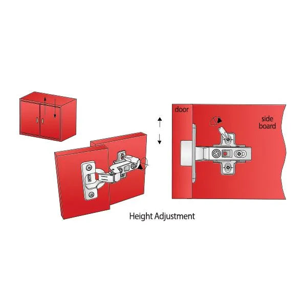 110° Soft-Close Scharnier Topfband, H0 Montageplatte mit EURO Schrauben, Innenanschlag – Furnica