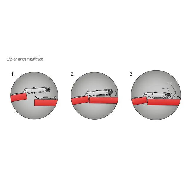 110° Soft-Close Scharnier Topfband, H0 Montageplatte mit EURO Schrauben, Innenanschlag – Furnica