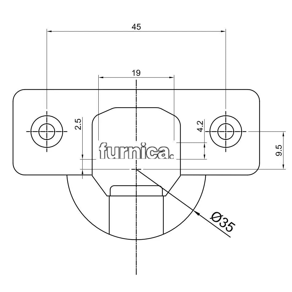 110° Soft-Close Scharnier Topfband, H0 Montageplatte mit EURO Schrauben mit Kappen, Eckanschlag – Furnica