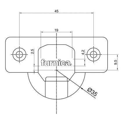 110° Soft-Close Scharnier Topfband, H0 Montageplatte mit EURO Schrauben mit Kappen, Eckanschlag – Furnica