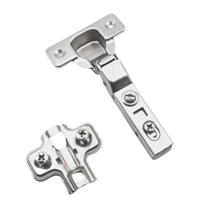 110° Soft-Close Scharnier Topfband, H0 Montageplatte mit EURO Schrauben, Mittelwandanschlag – Furnica
