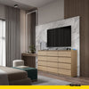 GABRIEL - Kommode / Sideboard mit 12 Schubladen (8+4) - Lancelot Eiche H92cm B180cm T33cm