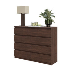 GABRIEL - Kommode / Sideboard mit 8 Schubladen - Wenge H92cm B120cm T33cm