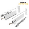 Soft-Close Schubladensystem, HOCH, H: 185mm, Weiß 270mm