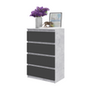 GABRIEL - Kommode / Sideboard mit 4 Schubladen - Beton-Optik / Anthrazit H92cm B60cm T33cm