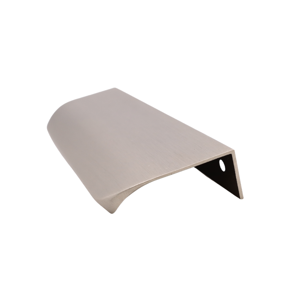 Griffleiste Kantengriff Rund 128mm (148mm Gesamtlänge) - Gebürsteter Stahl