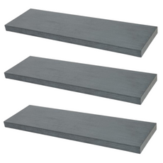 Verdecktes Bücherregal - 3er Pack- Industrie-Grau - 120cm