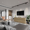 NOAH - Kommode mit 5 Schubladen und 5 Türen - Schlafzimmer Kommode Aufbewahrung Schrank Sideboard - Wotan Eiche H75cm B200cm T35cm