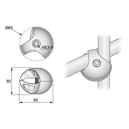 25mm Doppelstecker, Chrom – Furnica
