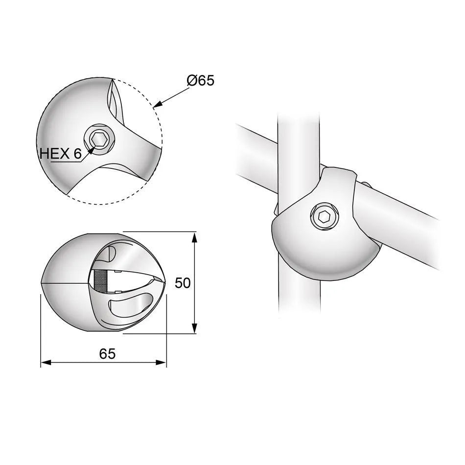 25mm Doppelstecker, Chrom – Furnica