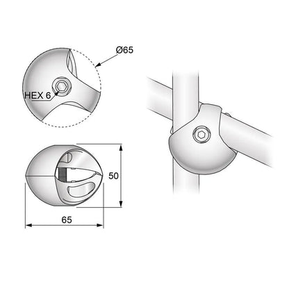 25mm Doppelstecker, Chrom – Furnica