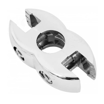 25mm Doppelter Verbindungsstecker für Glas und Platten, Chrom – Furnica