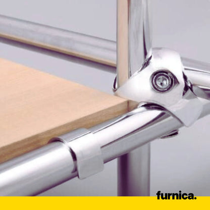 25mm Horizontaler Regalträger, Chrom – Furnica