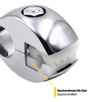 25mm Verbindungsstecker für Glas und Platten, Chrom – Furnica