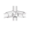 25mm Halber S-Typ Rohrverbinder, Chrom