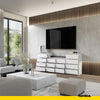 GABRIEL - Kommode / Sideboard mit 14 Schubladen (4+6+4) - Weiß Matt H92/70cm B220cm T33cm