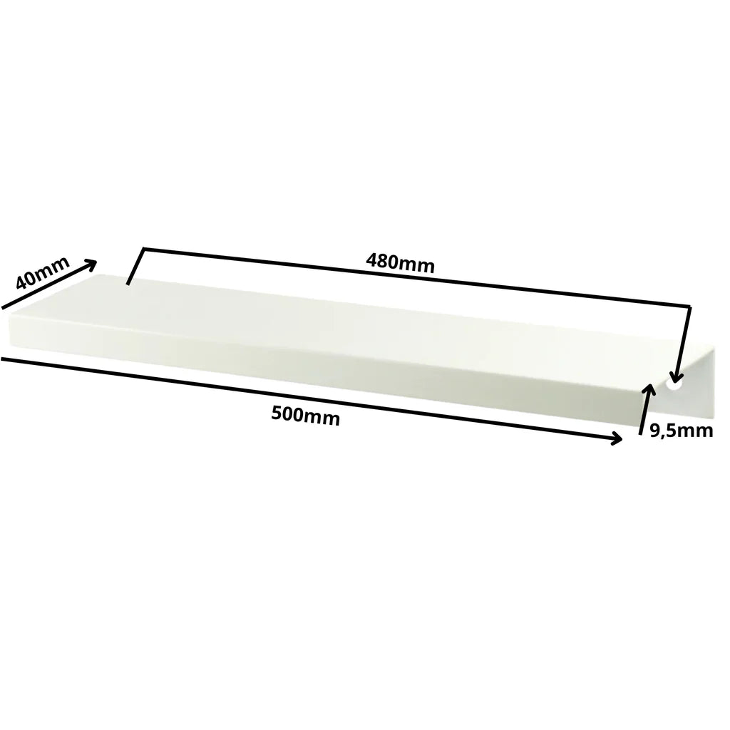 Edge Grip Rundprofil-Griff 480mm (500mm Gesamtlänge) - Weiß