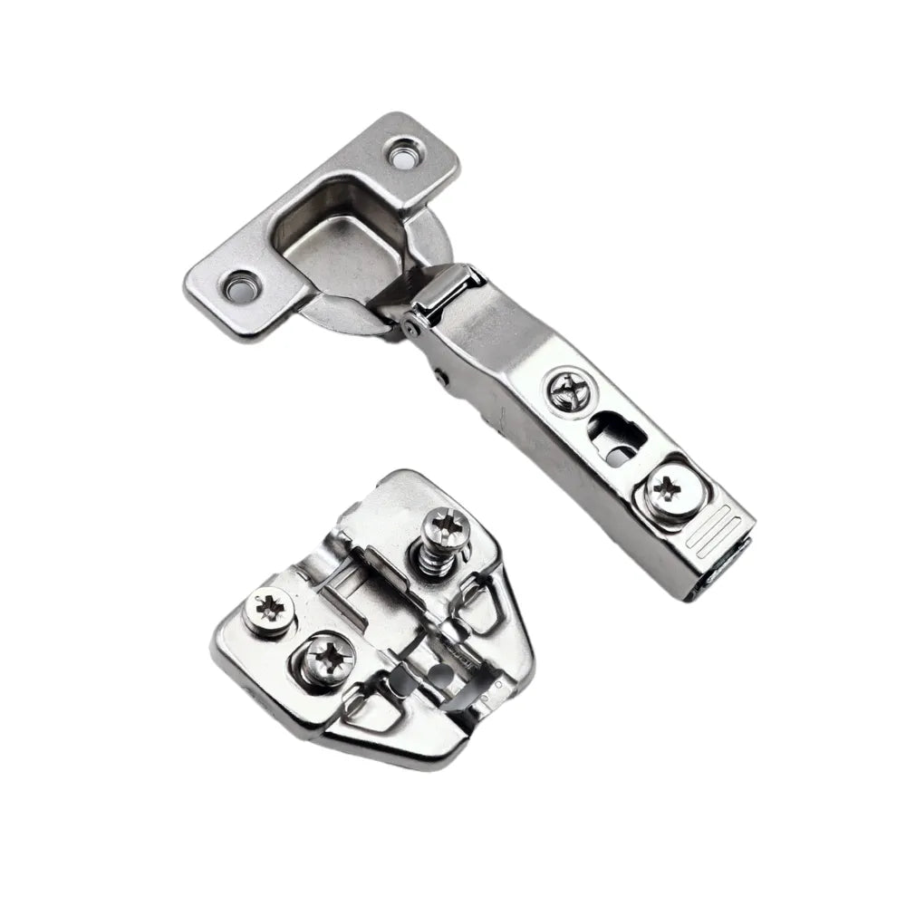 3D Push to Open Federlose Scharnier Topfband, H0 Montageplatte mit EURO Schrauben, Eckanschlag – Furnica