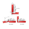 3D Soft-Close Scharnier Topfband, H0 Montageplatte mit EURO Schrauben, Eckanschlag