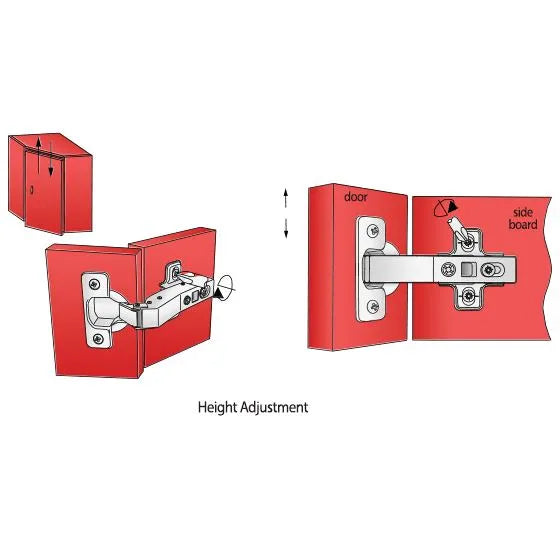 +45º Scharnier Soft-Close Topfband, H2 Montageplatte mit EURO Schrauben für Eckschränke – Furnica