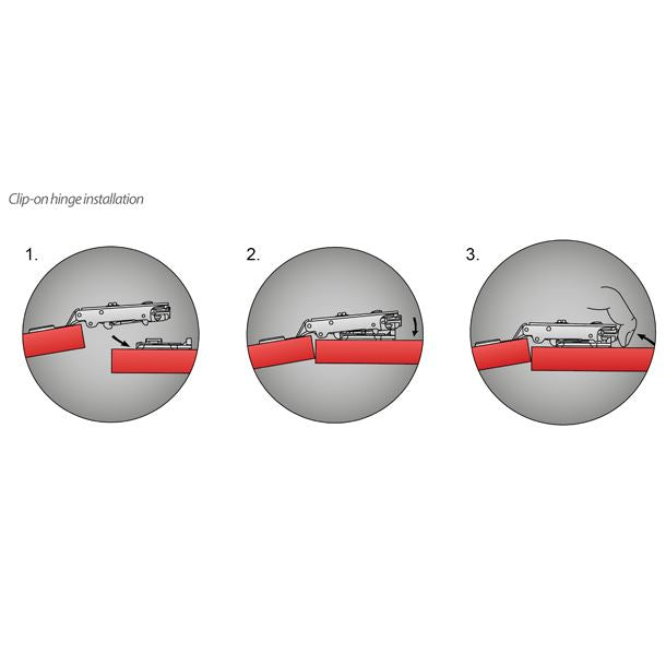 +45º Scharnier Soft-Close Topfband, H2 Montageplatte mit EURO Schrauben für Eckschränke
