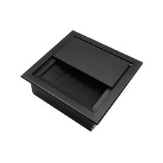 Quadratisch Aluminium Kabeldurchlass 80x80mm, Schwarz