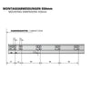 Soft-Close Unterflurführungen Schubladenschienen, Vollauszug 250mm - 600mm