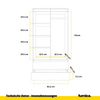 JOELLE - Kleiderschrank mit 2 Türen und 2 Schubladen - Weiß Matt H180cm B90cm T50cm